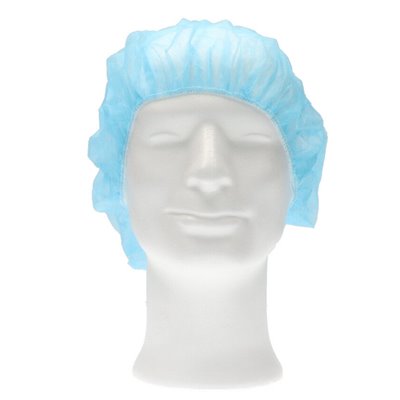 CMT Haarnet - Bouffant Cap PP Non Woven Blauw Maat M 50cm -Horecavoordeel.com-