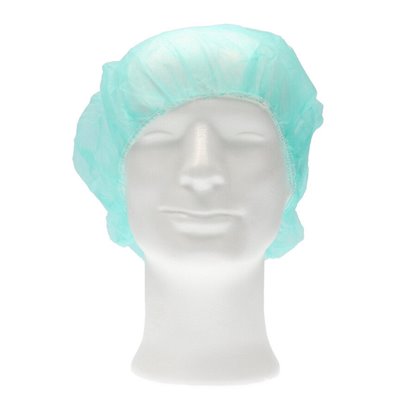 CMT Hair Net - Bouffant Cap PP Non Woven Green Size M 60cm -Horecavoordeel.com-