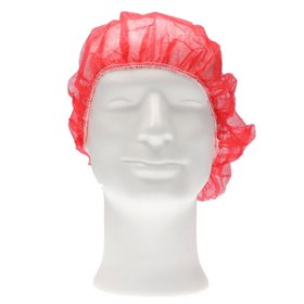 CMT Haarnet - Bouffant Cap PP Non Woven Rood Maat XL 58cm -Horecavoordeel.com-