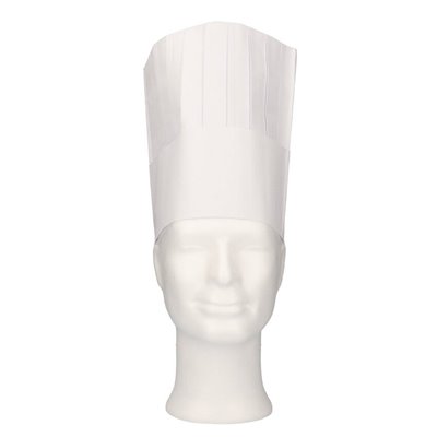 CMT Chef's Hat Classic Paper with Crown and Sweatband 20cm -Horecavoordeel.com-