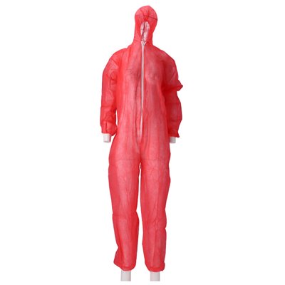 CMT Coverall PP Non Woven met Ritssluiting Rood Maat XL -Horecavoordeel.com-