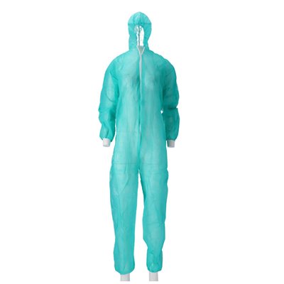 CMT Coverall PP Non Woven met Ritssluiting Groen Maat XXXL -Horecavoordeel.com-