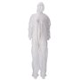 CMT Coverall PP Non Woven Lightweight with Zipper White Size M -Horecavoordeel.com-