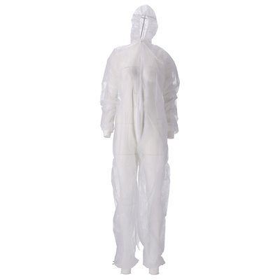 CMT Coverall PP Non Woven Lightweight with Zipper White Size XXXL -Horecavoordeel.com-