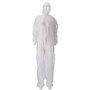 CMT Coverall PP Non Woven Lightweight with Zipper White Size XXXL -Horecavoordeel.com-