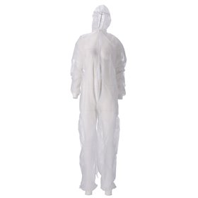 CMT Coverall PP Non Woven Lichtgewicht met Ritssluiting Wit Maat XXL -Horecavoordeel.com-