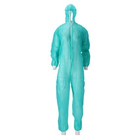 CMT Coverall PP Non Woven met Ritssluiting Groen Maat XXL -Horecavoordeel.com-