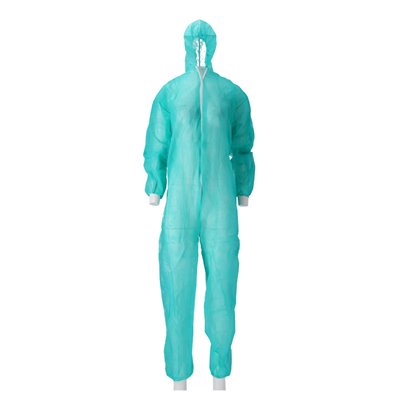 CMT Coverall PP Non Woven met Ritssluiting Groen Maat XL -Horecavoordeel.com-