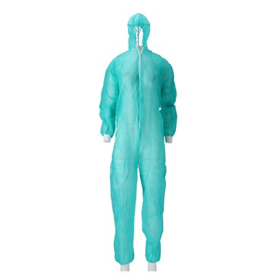 CMT Coverall PP Non Woven met Ritssluiting Groen Maat M -Horecavoordeel.com-