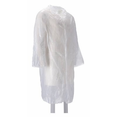 CMT Visitor Jacket PE with Press studs 15my White 125x75cm