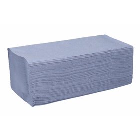 CMT Towels V-fold Recycled 1 ply Blue 25x23cm