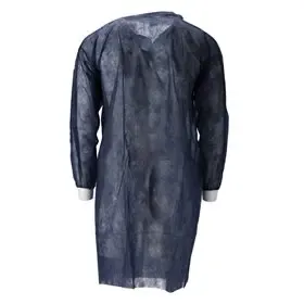 CMT Bezoekersjas PP Non Woven 40gr met Klittenband Blauw Maat L