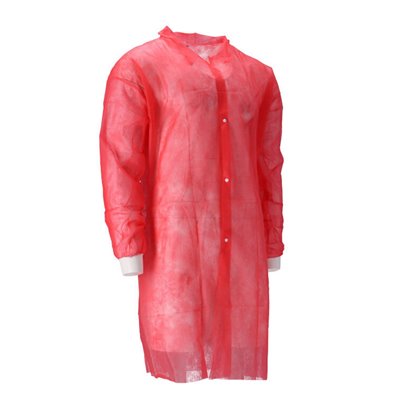 CMT Visitor Jacket PP Non Woven with Press Buttons Red Size L