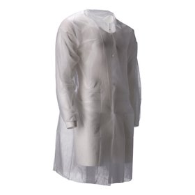 CMT Visitor Jacket PP Non Woven with Velcro White Size L