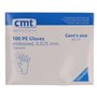 CMT Gloves Roughened PE 20my on Card One size