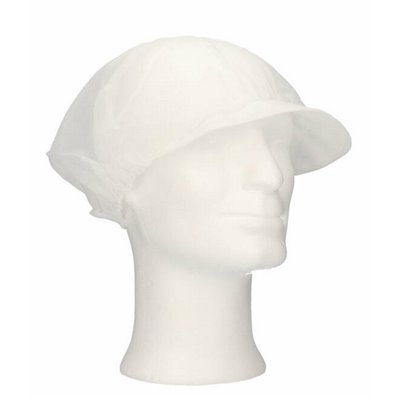 CMT Hairnet with Flap Universal Polyester White One size