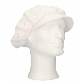 CMT Hairnet with Flap Universal Polyester Cotton White One size