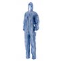 CMT Coverall Non Woven with PE Coating and Zipper Blue Size L