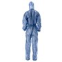 CMT Coverall Non Woven with PE Coating and Zipper Blue Size L