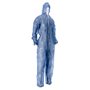 CMT Coverall Non Woven with PE Coating and Zipper Blue Size L