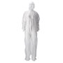 CMT Coverall Non Woven with PE Coating and Zipper White Size XL