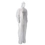 CMT Coverall Non Woven with PE Coating and Zipper White Size XL