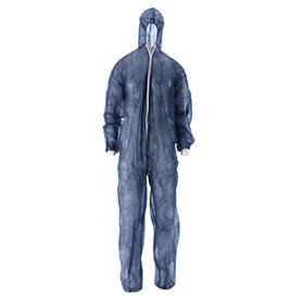 CMT Coverall PP Non Woven Lightweight with Zipper Blue Size XL