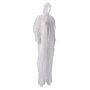 CMT Coverall PP Non Woven Lightweight with Zipper White Size L