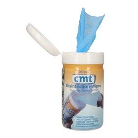 CMT Disinfection Wipes Canister Blue