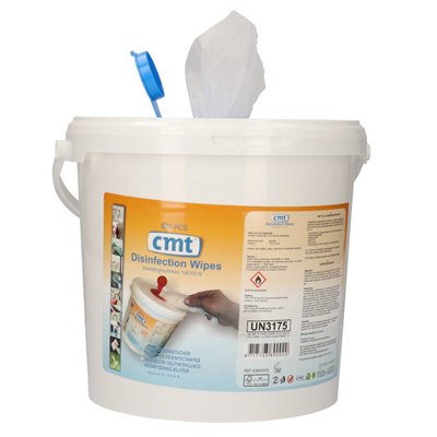 CMT Disinfection Wipes Bucket White Size XL