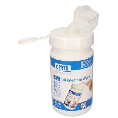 CMT Disinfection Wipes XL 18x22cm White Size XL