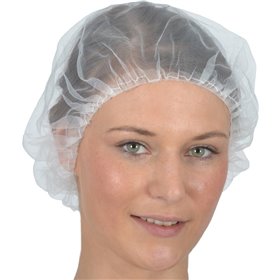 CMT Hair Net - Bouffant Cap Lite Bouffant Cap with Micro Mesh White Size L 57cm