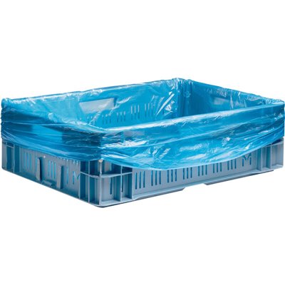 CMT Crate Bags HDPE 10my Blue Size 68/2x17x63cm