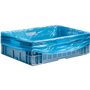 CMT Crate Bags HDPE 20my Blue Size 68/2x17x63cm