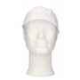 CMT Peaked Cap and Hair Catcher Polyester Cotton Crown White Size XL