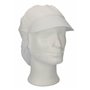 CMT Peaked Cap and Hair Catcher Polyester Cotton Crown White Size L