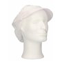 CMT Peaked Cap and Hair Catcher Polyester Cotton White Size L