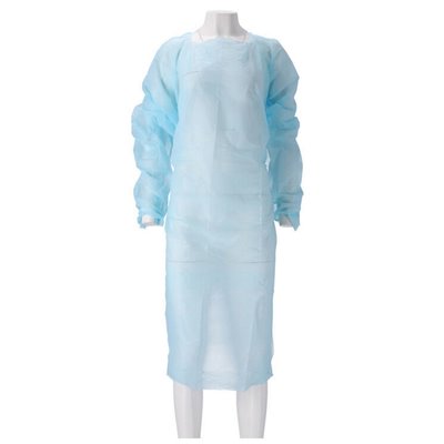 CMT Apron Roughened CPE Long Sleeve with Thumb Grip 30my Blue 115x105-190cm