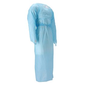 CMT Apron Roughened CPE Long Sleeve with Thumb Grip 30my Blue 140x120-190cm