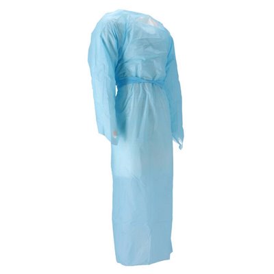 CMT Apron Roughened CPE Long Sleeve with Thumb Grip 30my Blue 140x120-190cm