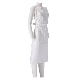 CMT Apron Roughened PE 25my Each Packed White 125x80cm