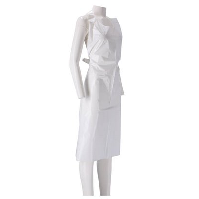 CMT Apron Roughened PE 25my Each Packed White 125x80cm