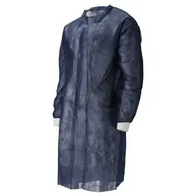 CMT Bezoekersjas PP Non Woven 40gr met Klittenband Blauw Maat XL