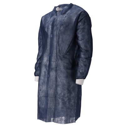 CMT Bezoekersjas PP Non Woven 40gr met Klittenband Blauw Maat XL