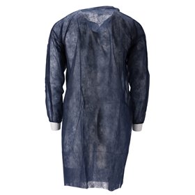 CMT Bezoekersjas PP Non Woven 40gr met Klittenband Blauw Maat XXL