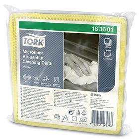 Tork Premium Microvezel Reinigingsdoek Geel 30,5x30,5cm -Horecavoordeel.com-