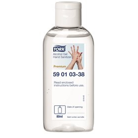 Tork Alcohol Gel for Hand Sanitiser Transparent 80ml per Bottle -Horecavoordeel.com-