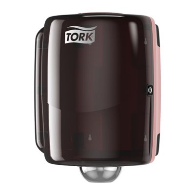 Tork Combi Rol Poetspapier Dispenser Zwart-Rood Metaal-Kunststof Performance-Line - Systeem W2 -Horecavoordeel.com-