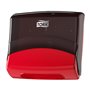 Tork Gevouwen Reinigingsdoek Dispenser Zwart-Rood Metaal-Kunststof Performance-Line - Systeem W4 -Horecavoordeel.com-