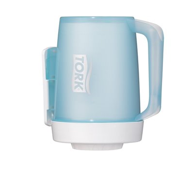 Tork Portable Mini Centerfeed Dispenser White-Turquoise Plastic Performance-Line -Horecavoordeel.com-